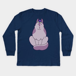 Blueberry Wolf Kids Long Sleeve T-Shirt